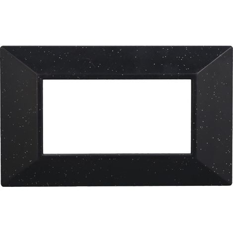 ETTROIT AN90424 Plaque Pyramide 4P Série MOON Couleur Noir Brillant Compatible avec Bticino Axolute