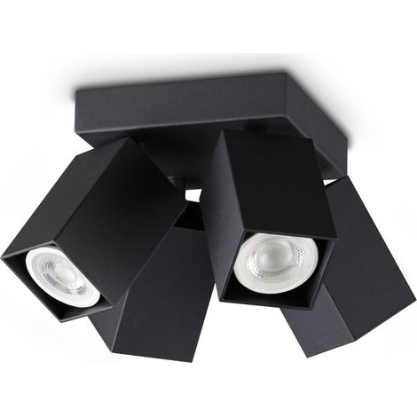 Ideal Lux Plafoniera moderna DYNAMITE 4 luci GU10 nero metallo