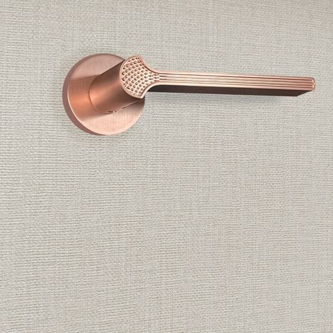 Poignée de porte design finition aspect or rose Cristina - KATCHMEE