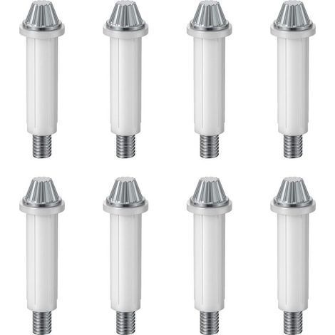 Lot de 8 pivots inférieurs pliables en acier au carbone pour portes de placard, diamètre extérieur 3/8\", pour la réparation de quincaillerie de portes d'armoires. (1/5)