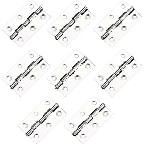 Butt Hinge - Metal Cabinet Hinge - Foldable Door Hinge For Closet And Cabinet - 8 Pieces (1/5)