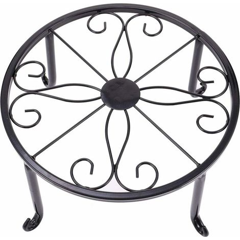 Support de fleur en métal Support de pot de fleur Support de plante Tabouret de fleur Porte-plante noir Étagère à fleurs en fer (1/5)
