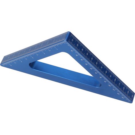 Dreiecklineal, blau, 90 Grad, Zoll, metrisch, Aluminiumlegierung, quadratisch, Holzbearbeitungs-Messwerkzeug (1/5)