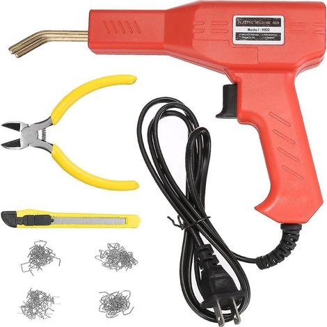 Agrafeuse à chaud, machine de soudage plastique, kit de réparation de pare-chocs de voiture, soudeuse portative, outils de garage, prise UE (1/5)