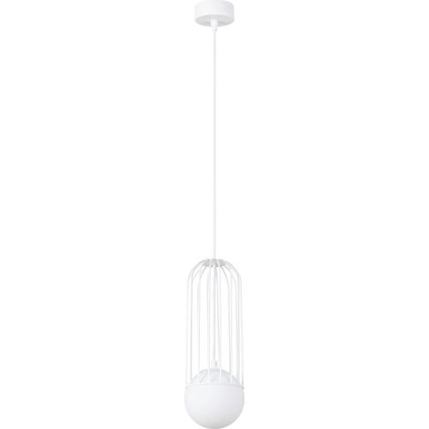Lámpara colgante Zovolu blanco, 1 luz (1/5)