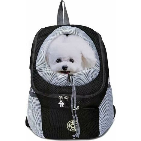 Sac à Dos de Transport pour Chien - Respirant - Imperméable - pour Petits Chiens et Chats - Sac à Dos de Transport réglable - Bandoulière rembourrée - pour randonnée, Voyage en Plein air - M (1/5)