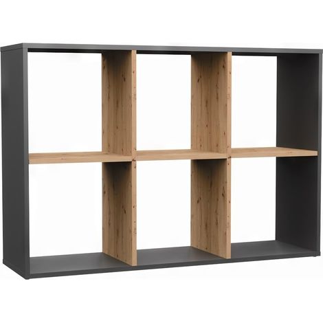Libreria, 110 x 75 x 30 cm, Antracite, Rovere Artigianale (1/5)