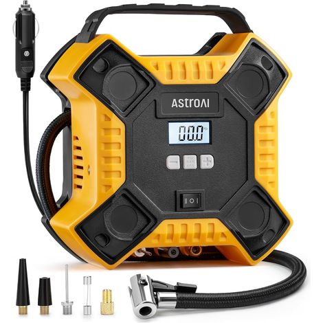 Compresseur à Air Portatif, Gonfleur Pneus Voiture 160PSI(11.03Bar)12V DC 3M Câble, Faciles à Ranger (1/5)