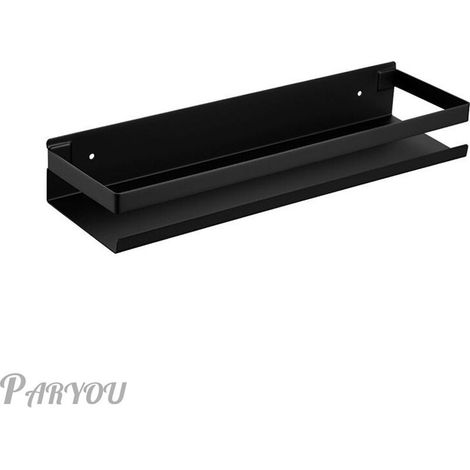 Étagère de Douche Sans Perçage, Étagère Salle de Bain Acier Inoxydable, étagère adhésive,etagere rangement douche, Noir mat - 30 cm (1/5)