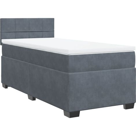 Maison Exclusive - Boxspringbett mit Matratze Dunkelgrau 90x190 c