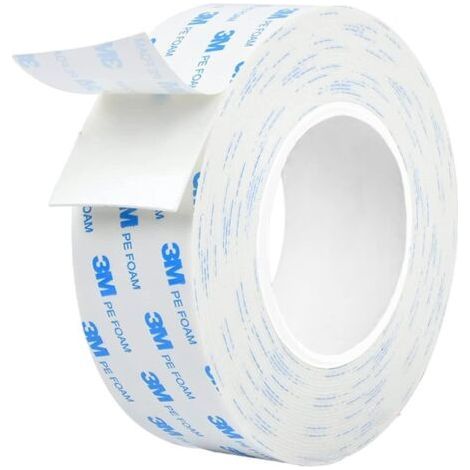 3M Double-Sided Adhesive Tape, Indoor and Outdoor, Waterproof, for Mounting Heavy Objects, PE Foam (20mm x 3m) (1/5)
