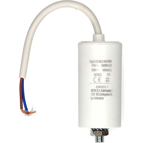Nedis Multipack Kondensator / 10 uF / 450 V / Drahtleitung / 10 Stück - 10 Stück