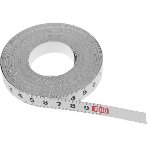 SEWACC Ruban à Mesurer Adhésif 10 m Blanc, Règle Flexible Auto-adhésive, Mètre Ruban D’établi Pour Menuiserie Et Bricolage, Outil De Mesure Précis Pour Travaux Professionnels Et Usage Domestique