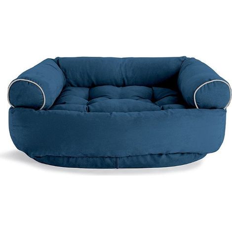 Weiches und bequemes Hundesofabett aus Memory-Schaum, blau, Größe L, ideal zum Schlafen und Spielen. (1/2)