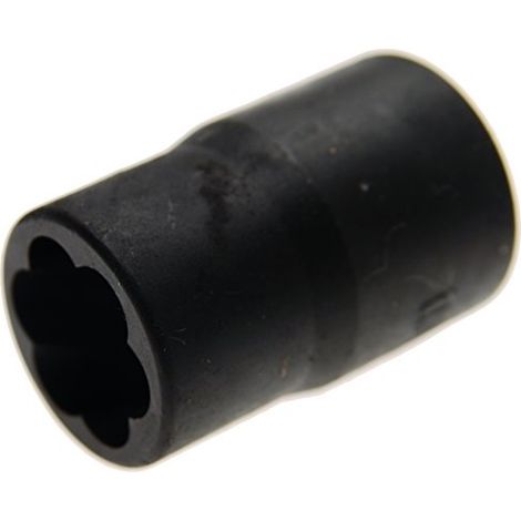 BGS Spiral-Profil-Steckschlüssel-Einsatz / Schraubenausdreher Antrieb Innenvierkant 12,5 mm (1/2&quot) SW 13 mm - 5266-13