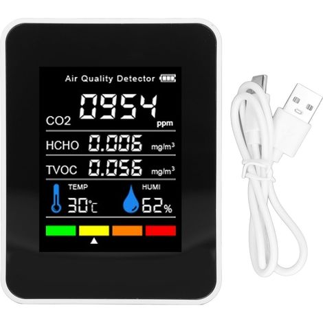 Détecteur de qualité d'air à semi-conducteur, mesure polyvalente en temps réel, moniteur de pollution pour maison et camping (1/5)