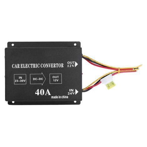 Car Truck 40A 480W DC 24V to 12V Power Converter Electric Voltage Reducer Step-Down Transformer (1/4)