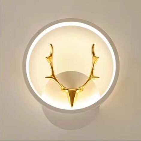 Applique murale ronde à LED, pour une utilisation intérieure, lumière tricolore réglable, 12 watts, convient aux espaces de style moderne tels que les cages d'escalier, les couloirs, les chambres et l