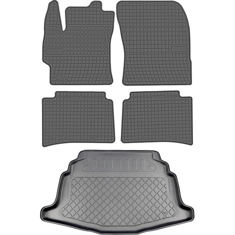 Toyota Corolla XII E210 Hatchback desde 03/2019 SET - Alfombrillas de goma para coche + alfombrilla para maletero (1/5)
