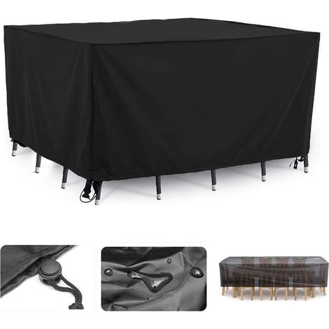 Cover For Furniture Of Garden, Cover For Table Of Patio, Rectangular, Waterproof, Cutting-Wind, Resistant To the Uv, Fabric Oxford 210D, 54 X 76 X 69 Cm (1/5)