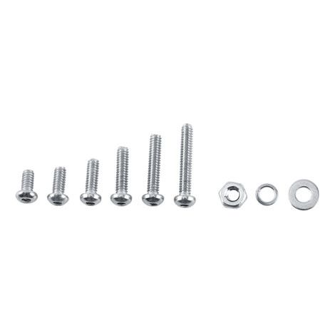 Assortiment de vis à six pans creux M2 en acier inoxydable, boulons, écrous hexagonaux et rondelles (tête bouton)