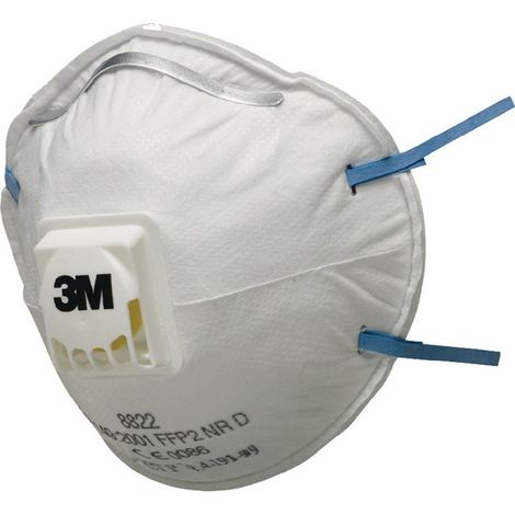Masque respiratoire 8822 FFP2/V NR D avec valve expiratoire 3M (Par 10)