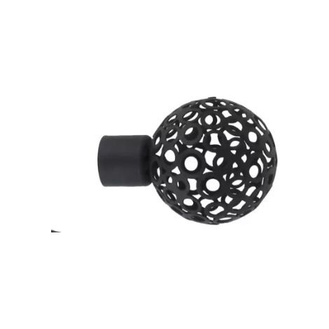 Embout Boule Perforée Noir Mat D20 - INVENTIV