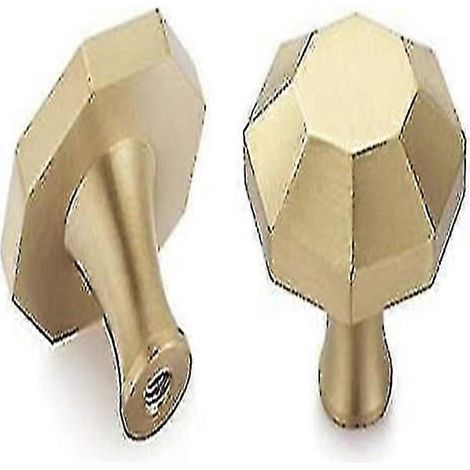 Ensemble de 4 boutons de meuble en laiton brossé pour commodes, tiroirs et autres meubles - Installation facile, design minimaliste (1/5)