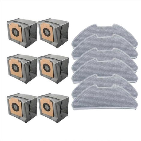 Ersatzwaschtücher und Staubbeutel für den X8 Pro Saugroboter, Ersatzteile, Reinigungsset, Wartungszubehör, einfacher Austausch, hohe Effizienz, für Hartböden und Teppiche. (1/5)