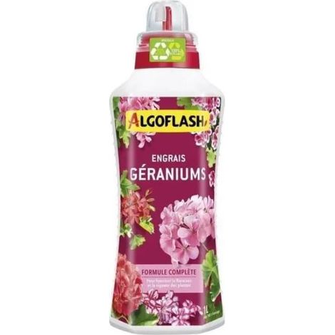 Fertilizante líquido algoflash geraniums liquid uab 3.2-3.5-4.2 NPK incluido azufre