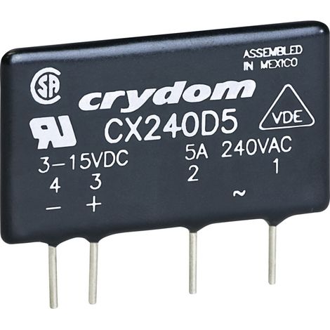 Crydom Halbleiterrelais CX240D5 5 A Schaltspannung (max.): 280 V/AC Nullspannungsschaltend 1 St. (1/2)