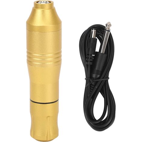 Stylo rotatif professionnel pour tatouage en alliage d'aluminium, machine à tatouer liner et shader dorée pour artistes (1/5)