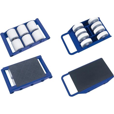 Rouleau de transport 2 t TragkFW02 avec 8 rouleaux en nylon