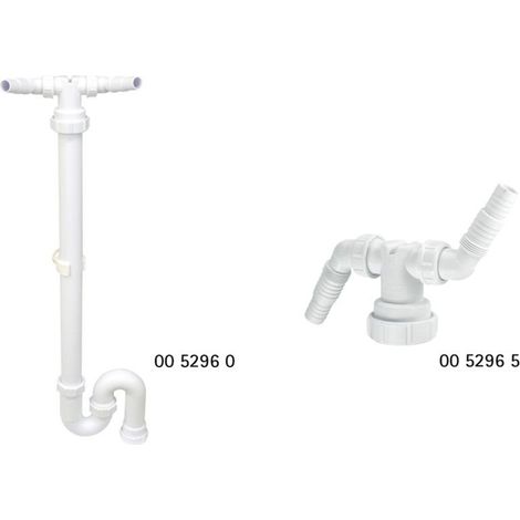 Walraven Mcalpine kit de vidange de machine à laver plus 2x connexion de machine à laver 40mm blanc