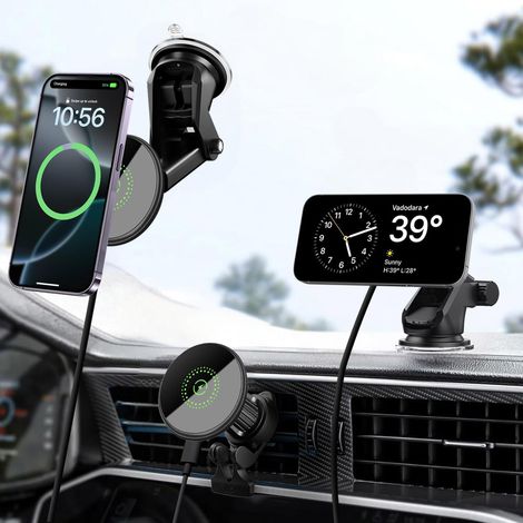Fast Magnetic Car Wireless Charger 25W Car Phone Holder  Car Induction Charger for Air Vent Mount Dashboard for 17/16/15/14/13/12 Air Pro Max (1/5)
