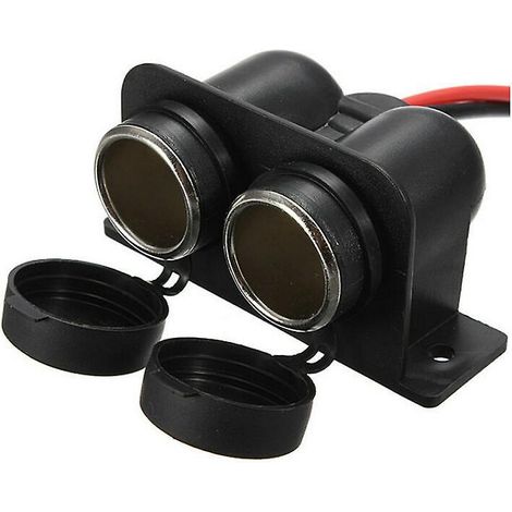 allume-cigare Double Prise Anti-claboussures - Prise Double 12v Auto Moto - Adaptateur Distributeur Allume-cigare
