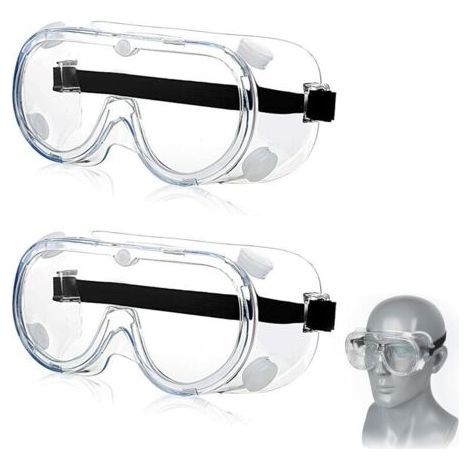 2 Pieces Safety Glasses Against Droplets, Eye Protection Anti-Dust, Anti-Fog Glasses for Daily Use, Laboratory (1/4)