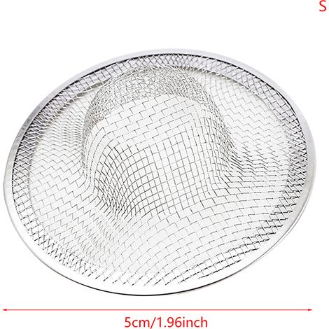 Lot de 2 filtres bonde salle bain en acier inoxydable récupérateur cheveux douche argentés