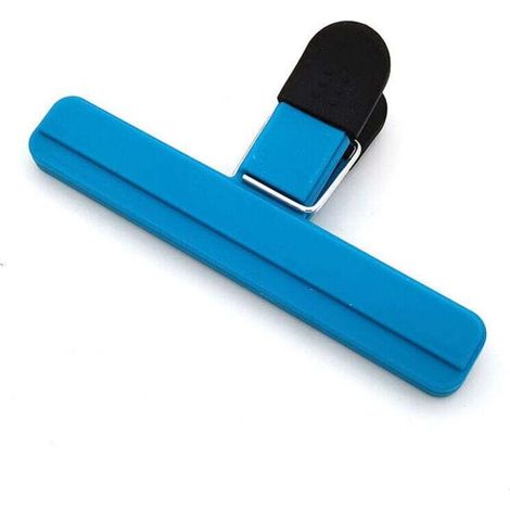 Fermeture Sachet Alimentaire, 3pcs Alimentaire D'étanchéité Clips Plastique Pince Sachet Clip Fermeture pour Emballage Cuisine Snack et Sac Ouvert(15.3cm,blau) (1/4)