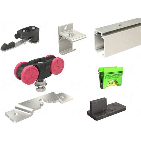 Kit binario e accessori da 1,95 m per porta da 21 / 60 kg - MANTION - SAF10-80-195-2