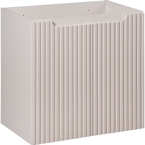 Meuble sous vasque suspendu 2 portes NOVA cachemire 60 cm (1/5)