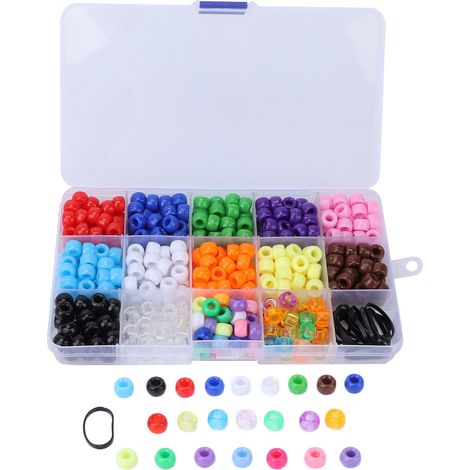 Perles colorées pour cheveux - Accessoires de coiffure légers pour femmes et adolescentes (1/5)