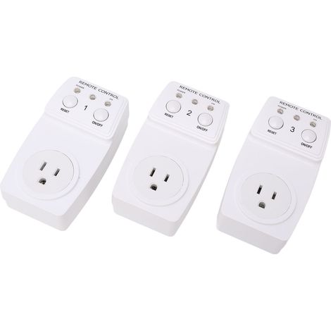 Prise de courant télécommandée, conception sans fil intelligente en ABS, adaptée aux équipements d'alimentation haute puissance, prise standard américaine, 120 V (1/5)