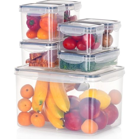 Contenitori per alimenti con coperchio e guarnizione, 7 pezzi. (1/5)