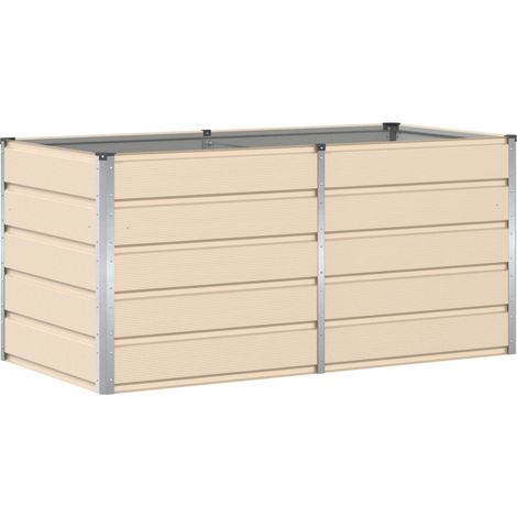 Jardinera Marfil 160 x 80 x 75 cm Acero vidaXL