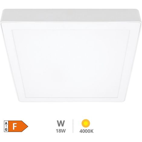 Faretto da incasso a LED quadrato bianco Vasan da 18 W, 4000 K