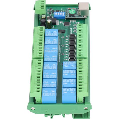 Module de relais RS485, RTU Ethernet DIO 12 canaux, contrôleur réseau TCP/IP, carte d'extension PLC, 24 V (1/5)