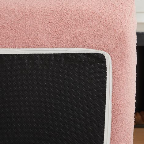 Canapé en tissu chenille moelleux, fauteuil relax sans bras rembourré, chaise design basse pour salon, près de cheminée, chambre, salle de jeux et bureau, salon confortable au sol. (1/5)