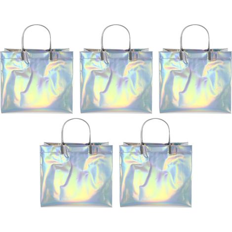 Lot de 5 sacs de courses pratiques en PVC pliables et (1/5)