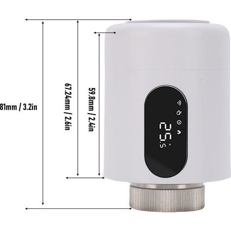 Ortviai Vanne thermostatique intelligente pour radiateur compatible Zigbee 3.0, contrôle à distance via appli (1/4)